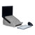 Bakker Ekhuizen Ergo-Top 320 Circular Laptop Stand in Grey with a laptop against a white background