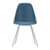 Vitra Eames DSX Plastic Side Chair in Sea Blue against a white background