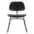 Vitra Eames DCM chair in Black Ash against a white background