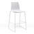 Naughtone Polly Barstool in Signal White against a white background