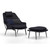 Vitra Slow Chair Fabric in Dark Blue