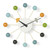 Vitra Nelson Ball Clock multi coloured against a white background