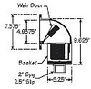 Spa Skimmer - 1-1/2" S / 2" Spg Flow Control with trim plate 510-1507