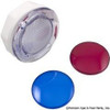  Spa Light Wall Fitting, 3 3/4" Hole Size, 5" Face, w/red & blue lenses 