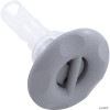  2" Face Cyclone Euro Spa Jet Assy,Swirl Nozzle,Emerald Cut, White-Grey 