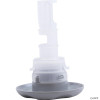  2" Face Cyclone Euro Spa Jet - Fixed Nozzle, Emerald Cut, White-Gray 
