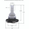Custom Molded Products 3 5/8" CMP Spa Jet, Typhoon 400, Directional, SS/Graph Gray, Crown 