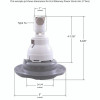  5" Power Storm Spa Jet, Directional, Scallop Face, Light Gray, Replaces All 5" Power Storm Jets, 212-7639 