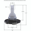Custom Molded Products 4 1/4" CMP Spa Jet Insert, Typhoon 400, Directional, Crown, SS/Graphite Gray 