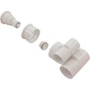  Jet Body Assy, WW Poly Strm Gunite, a1-1/2"s, w2"s, Tee, Wht, Thd 