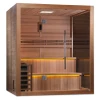 Saunas Golden Designs Kuusamo 6 Person Traditional Sauna – Canadian Red Cedar Interior GDI-7206-01 