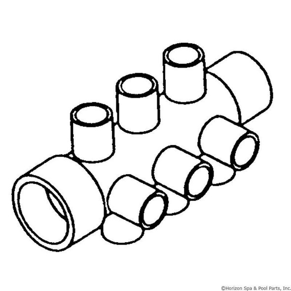  Spa Manifold 1.5" W/(9)1/2"S Ports 