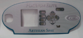 Artesian Spas 11-0046-77, Artesian Spas Topside Overlay in.K663, Plat 4 Pump 