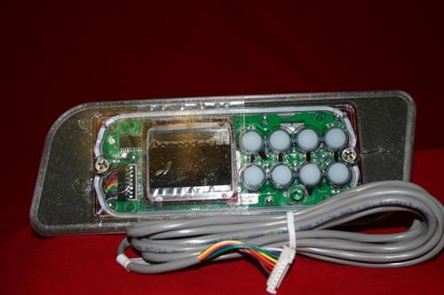  L.A. Spas Upper Control Panel, Gecko SSPA-LA5, TSC-44-SL-NO, 8 button, PL-49530 