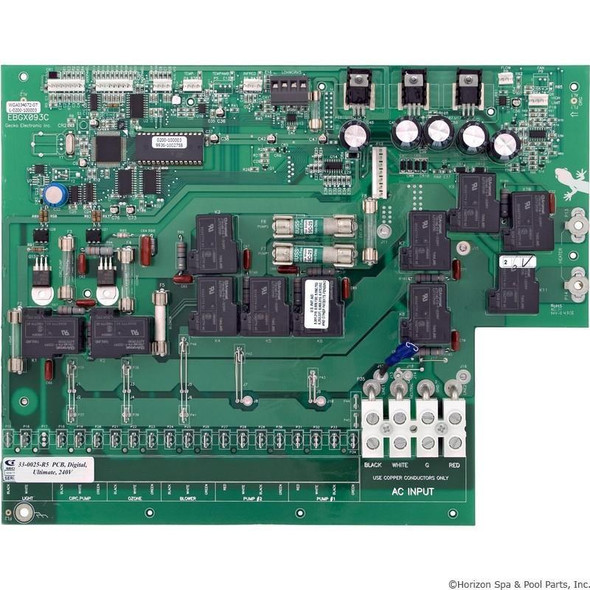  Hydro-Quip Circuit Board Ultimate+ Dig 240V most 8600/9600 Prior 5/03 (Rev.8) (33-0025-R8) 610304, 9286-07 