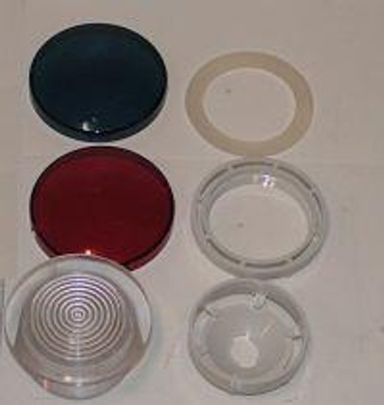  8018000/5040-016 Jacuzzi® Spa Light Housing Assembly, Lens, Red & Blue Lens Cover, 2001 & Previous 
