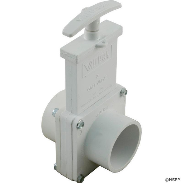  2" Spa Gate Valve, Spg x Spg PVC-White, 6203 