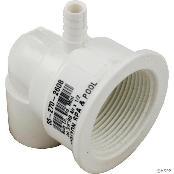  1.75" Standard Mini Jet Body Ell, Std. Mini Jet 3/8" RB Air x 1/2" S Water (222-0080) 