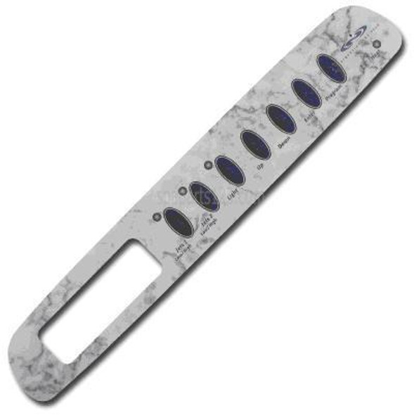Dimension One Spas 01560-269, D1 Spas Topside Inlay (Blue) Early '97 to Mid '99, 7 Button  Dimension One Spas 01560-269, D1 Spas Topside Inlay (Blue) Early '97 to Mid '99, 7 Button