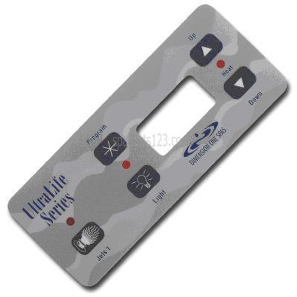 Dimension One Spas 01510-259, D1 Spas Topside Inlay (Blue) '96 Aurora Only, One button  Dimension One Spas 01510-259, D1 Spas Topside Inlay (Blue) '96 Aurora Only, One button