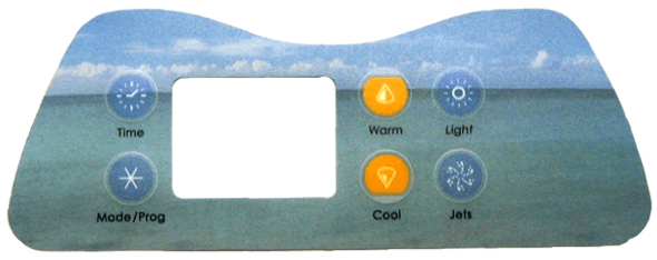 Artesian Spas 11-0034-77, Artesian Spas Overlay, Island, 6 Button, 1 Pump 