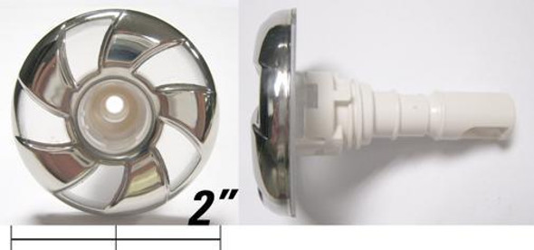 Cal Spas 2" Cal Spa Jet Insert, Candy Cane, Euro (ELE) THD, NO Eyeball, PLUCS2295028S 