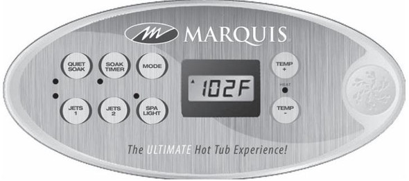 Marquis Spas Marquis Topside Control Panel, MQ554, 7 or 8 Button, 2011+  Marquis Spas Marquis Topside Control Panel, MQ554, 7 or 8 Button, 2011+