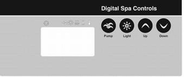Dynasty Spas 14285 Dynasty Spas Topside Overlay, K-1999, SSPA, 1 Pump, Generic Logo  Dynasty Spas 14285 Dynasty Spas Topside Overlay, K-1999, SSPA, 1 Pump, Generic Logo