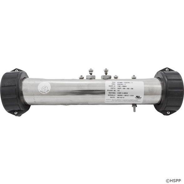 Heater, FloThru, Marquis, 12" x 2", 230v, 4.0kW, 740-0584   Heater, FloThru, Marquis, 12" x 2", 230v, 4.0kW, 740-0584