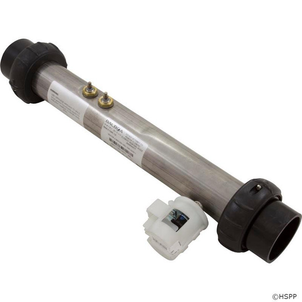 Heater, FloThru, HydroQuip, 15" x 2-1/4", 230v, 4.0kW,Balboa   Heater, FloThru, HydroQuip, 15" x 2-1/4", 230v, 4.0kW,Balboa