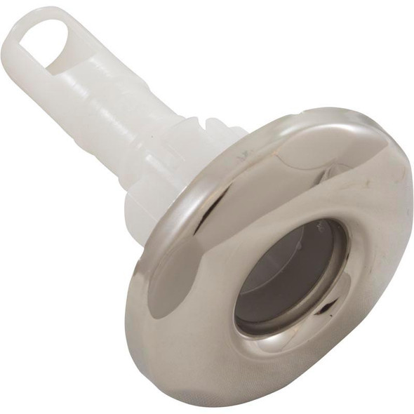Custom Molded Products 2" CMP Spa Jet, Typhoon 200, Fixed, No Nozzle, SS/Gray, Scalloped  Custom Molded Products 2" CMP Spa Jet, Typhoon 200, Fixed, No Nozzle, SS/Gray, Scalloped