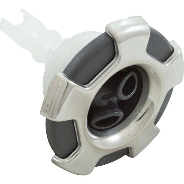 Custom Molded Products 3 1/4" CMP Spa Jet Insert, Typhoon 300, Twin Roto, Crown, SS/Graphite 