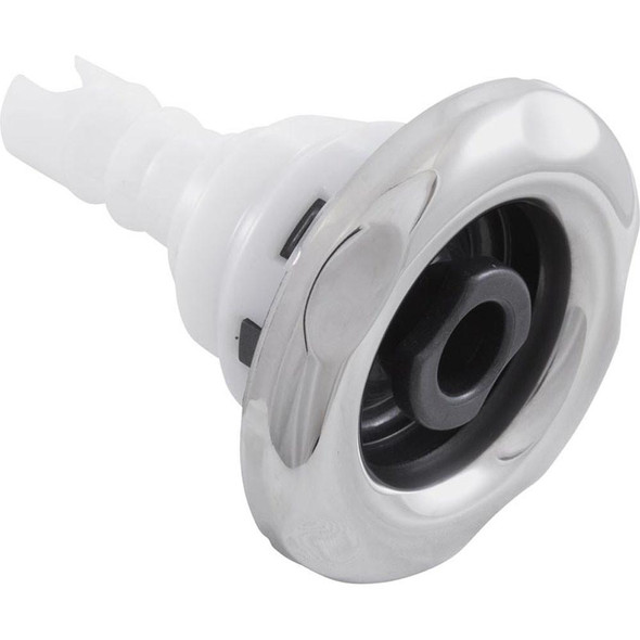 Custom Molded Products 3 3/8" CMP Spa Jet Insert, Typhoon 400, Directional, Scallop, SS/Graphite Gray 
