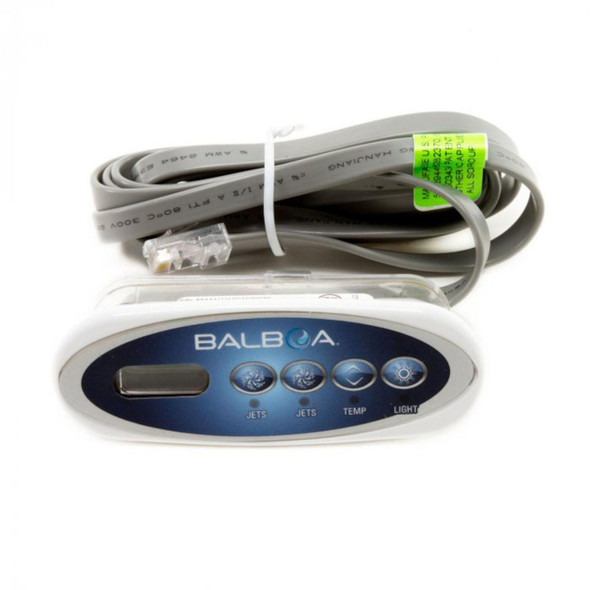  Balboa VL200, Mini Oval, 4-Button, LCD, Jet1-Jet2-Temp-Light 