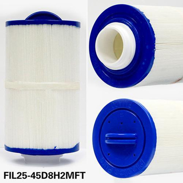  CAL SPAS Filter Cartridge 25 Sq Ft. 4.5"ODX8"Hx 2"ID, Fine Thread Male 