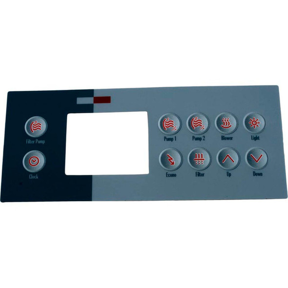  Overlay, Gecko TSC-4, 10 Button, P1 , P2 , Bl , Lt, Eco, Filt 