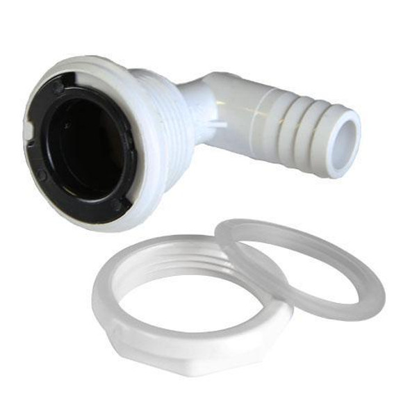  PLU22702721 CAL SPAS Jet Body 1/2" B x 3/8" B with Air Venturi Barb Cluster Storm - White 