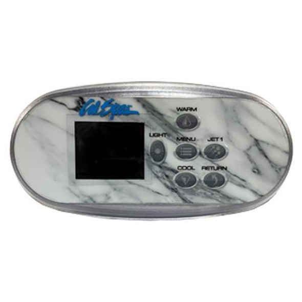 Cal Spas Control Panel Neo 1100 (Oval) Jet1, Light with Overlay   Cal Spas Control Panel Neo 1100 (Oval) Jet1, Light with Overlay