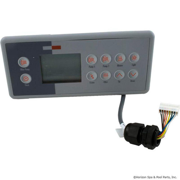 Topside, Gecko TSC-4/K 4, 10 Button, 3 Pump, Large Rec, 0201-007044   Topside, Gecko TSC-4/K 4, 10 Button, 3 Pump, Large Rec, 0201-007044