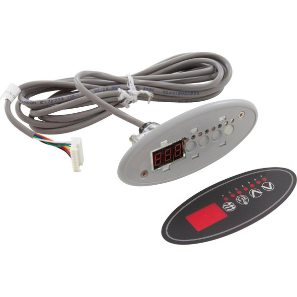  4 Button Topside, H-Q Eco 1, 4 Button, Sm Oval, w/ Overlay, 10ft Cord 