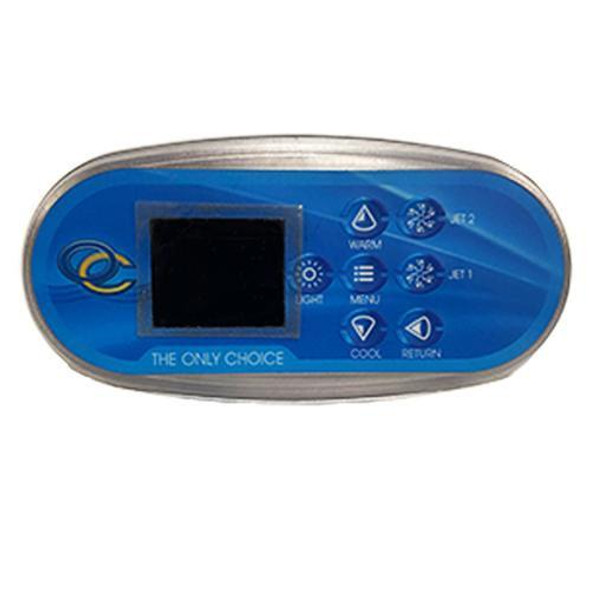  CAL SPAS CONTROL PANEL OC NEO 1100 OVAL LIGHT JET1, JET2 WITH RETURN (#777-CS00504) 