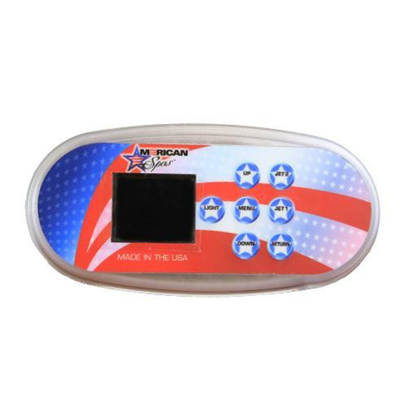 AMERICAN SPAS CONTROL PANEL, (AS2P) NEO 1100 OVAL, LIGHT, JET1, JET2 WITH RET/AUX   AMERICAN SPAS CONTROL PANEL, (AS2P) NEO 1100 OVAL, LIGHT, JET1, JET2 WITH RET/AUX