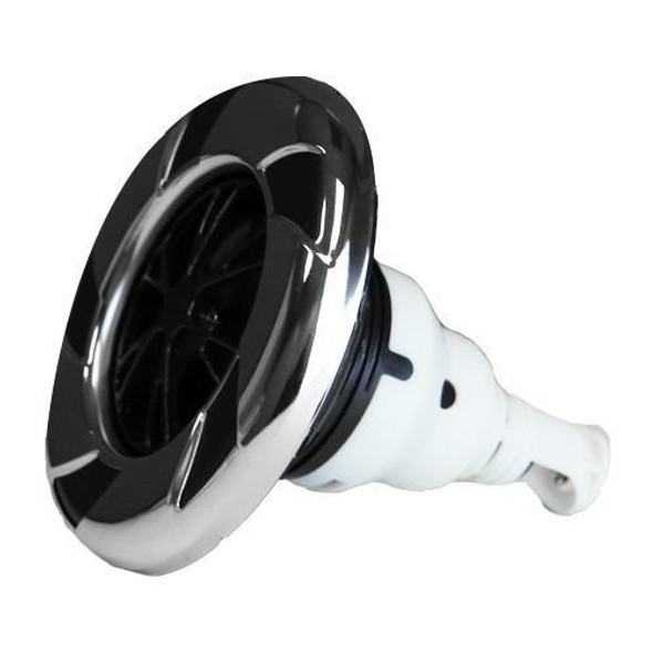  5" Cal Spas Power Storm Wagon Wheel Jet, Black/Metal, Threaded 