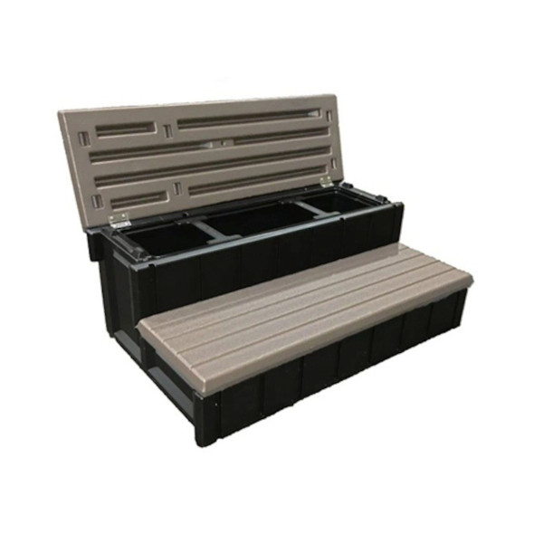 Confer Plastics Inc. Spa Steps LASS36-SC-P, Portobello and Black