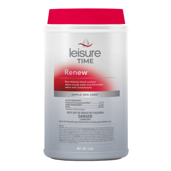Sanitizer, Leisuretime, Renew Non-Chlorine Shock, 5lb Granular