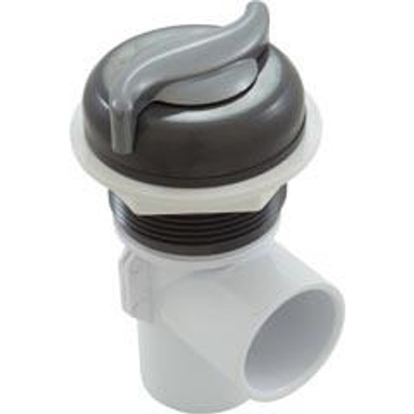 Custom Molded Products 1" Diverter Valve, Cmp, 2-1/16"Hs, 1"S, S-Handle, Gry/Slvr  Custom Molded Products 1" Diverter Valve, Cmp, 2-1/16"Hs, 1"S, S-Handle, Gry/Slvr