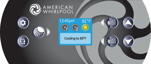 American Whirlpool by Maax 110802 OVERLAY, AW, 7 BTN FOR IN.K500, J1, J2, LT (NO BLWR)  American Whirlpool by Maax 110802 OVERLAY, AW, 7 BTN FOR IN.K500, J1, J2, LT (NO BLWR)
