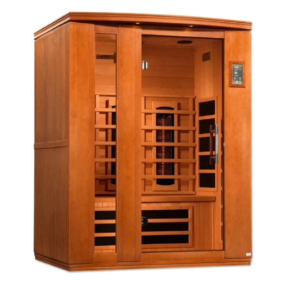 Saunas Dynamic Lugano 3 Person Full Spectrum Near Zero EMF Infrared Sauna DYN-6336-03 FS 