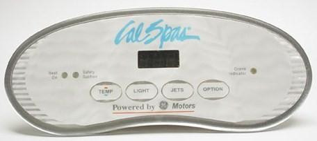 Cal Spas ELE09200598 Cal Spa Topside Control Panel 2100 4 BUTTON W/OPT 