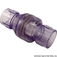  Spring Check Valve 1.5"SxS Clear 1/2lb (1011C15) Flo Control 